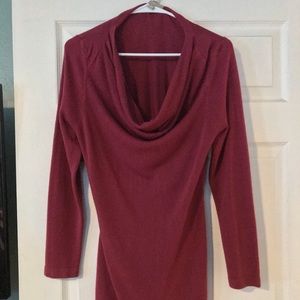 Cowl neck sweater tunic